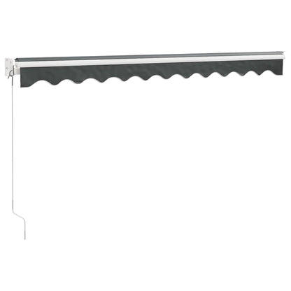 vidaXL Markise Einziehbar Anthrazit 3x2,5 m Stoff und Aluminium