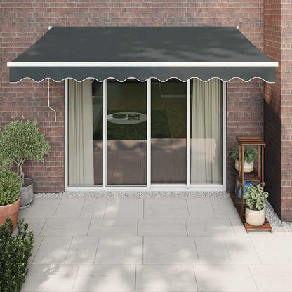 vidaXL Store banne rétractable anthracite 3,5x2,5 m en tissu et aluminium