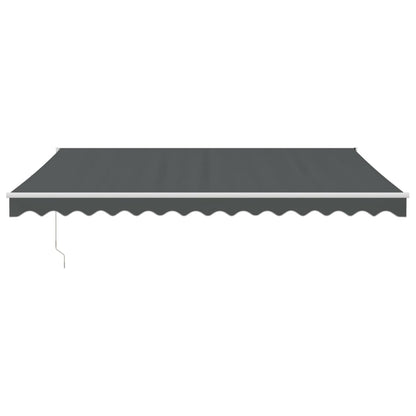 vidaXL Auvent rétractable anthracite 4x3 m tissu et aluminium
