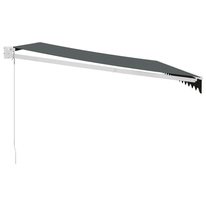 vidaXL Auvent rétractable anthracite 4x3 m tissu et aluminium