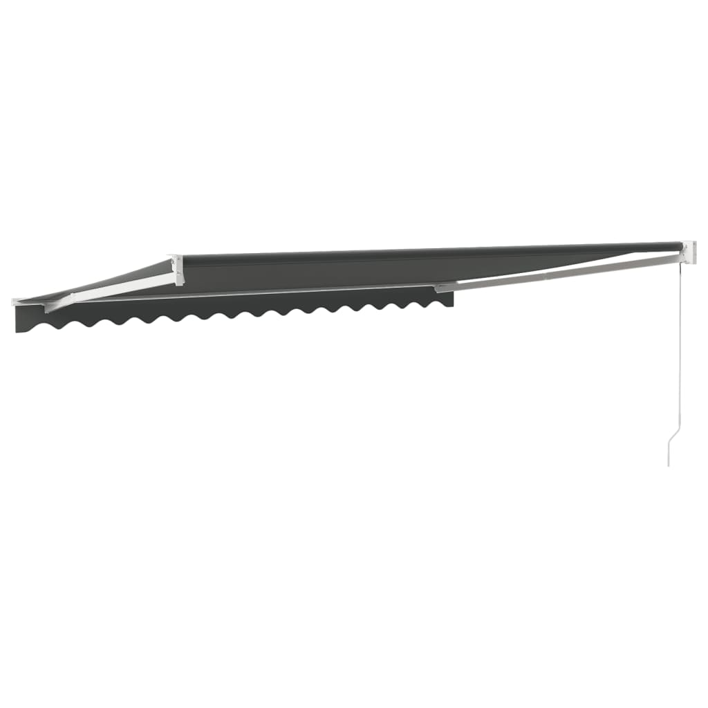 vidaXL Auvent rétractable anthracite 4x3 m tissu et aluminium