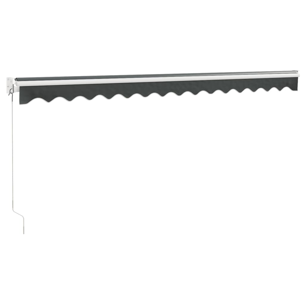 vidaXL Auvent rétractable anthracite 4x3 m tissu et aluminium