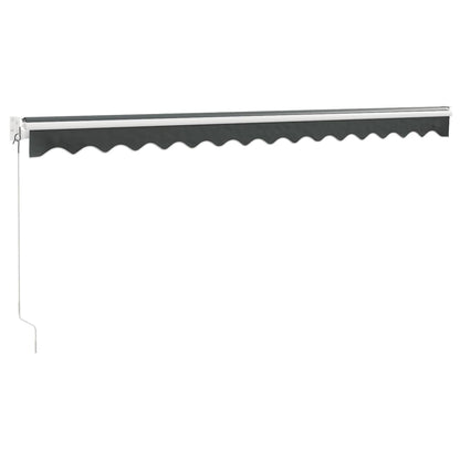 vidaXL Auvent rétractable anthracite 4x3 m tissu et aluminium