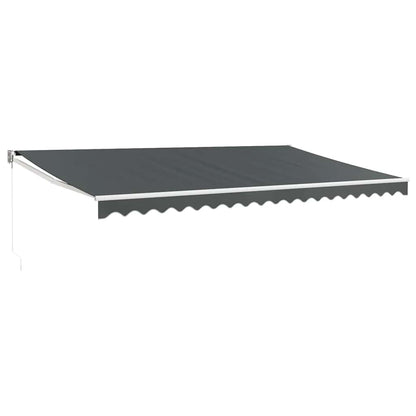 vidaXL Markise Einziehbar Anthrazit 5x3 m Stoff und Aluminium