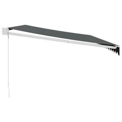 vidaXL Markise Einziehbar Anthrazit 5x3 m Stoff und Aluminium