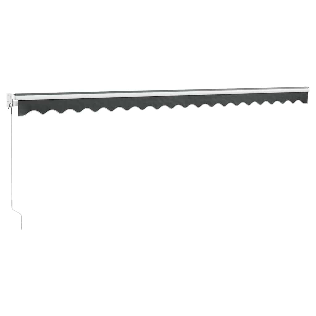 vidaXL Markise Einziehbar Anthrazit 5x3 m Stoff und Aluminium