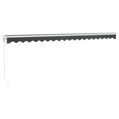 vidaXL Markise Einziehbar Anthrazit 5x3 m Stoff und Aluminium