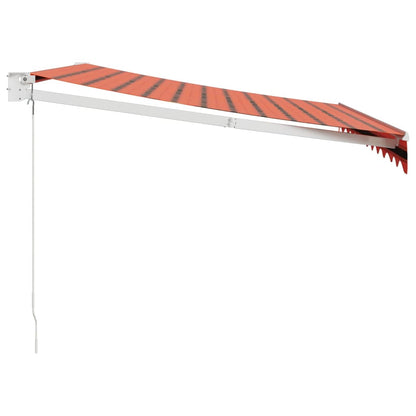 vidaXL Markise Einziehbar Orange und Braun 3x2,5 m Stoff und Aluminium