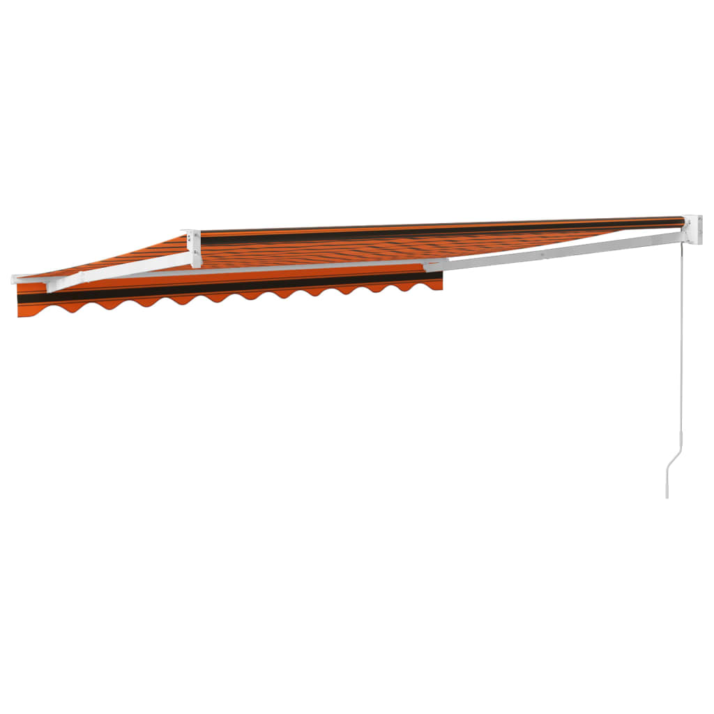 vidaXL Markise Einziehbar Orange und Braun 3x2,5 m Stoff und Aluminium
