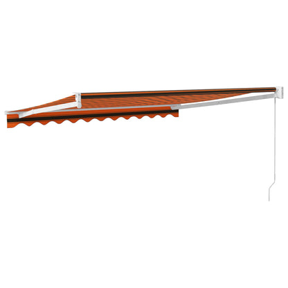 vidaXL Markise Einziehbar Orange und Braun 3x2,5 m Stoff und Aluminium