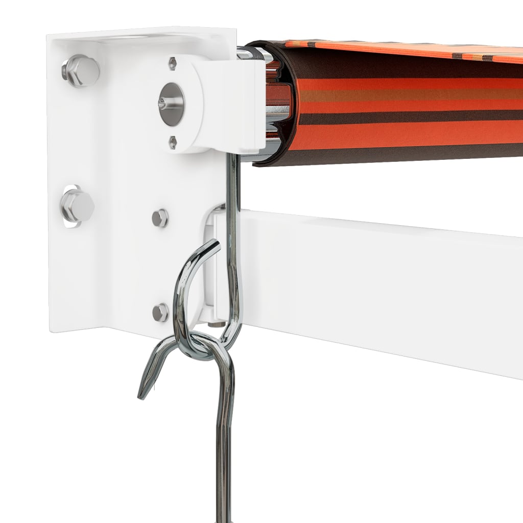 vidaXL Markise Einziehbar Orange und Braun 3x2,5 m Stoff und Aluminium