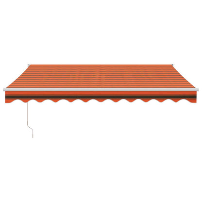 vidaXL Markise Einziehbar Orange und Braun 3,5x2,5 m Stoff & Aluminium