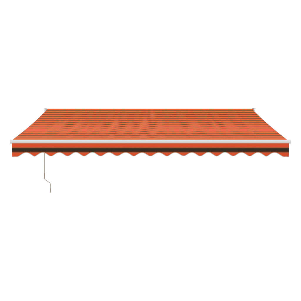 vidaXL Markise Einziehbar Orange und Braun 4x3 m Stoff und Aluminium