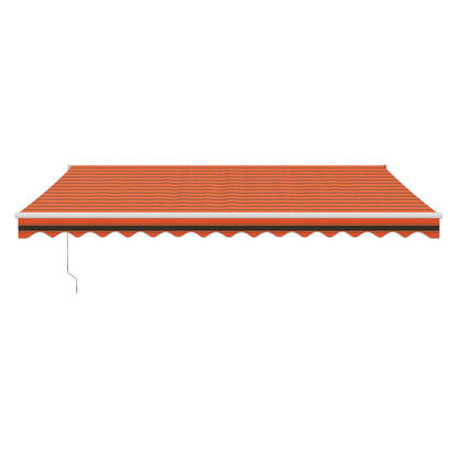 vidaXL Markise Einziehbar Orange und Braun 4x3 m Stoff und Aluminium