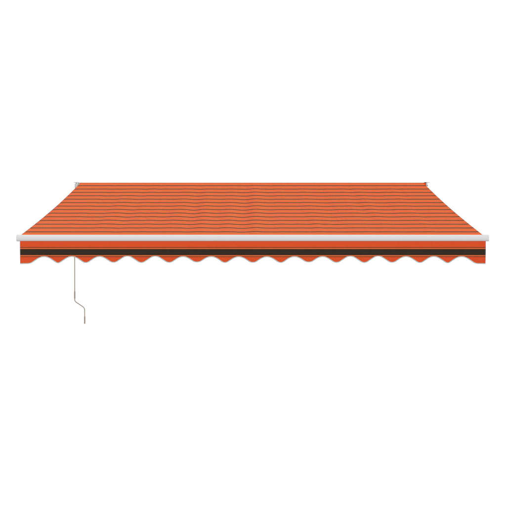 vidaXL Markise Einziehbar Orange und Braun 4,5x3 m Stoff und Aluminium