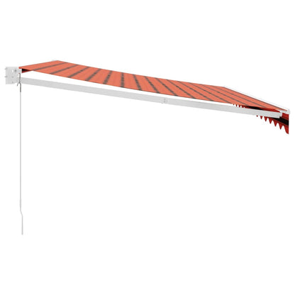 vidaXL Markise Einziehbar Orange und Braun 4,5x3 m Stoff und Aluminium