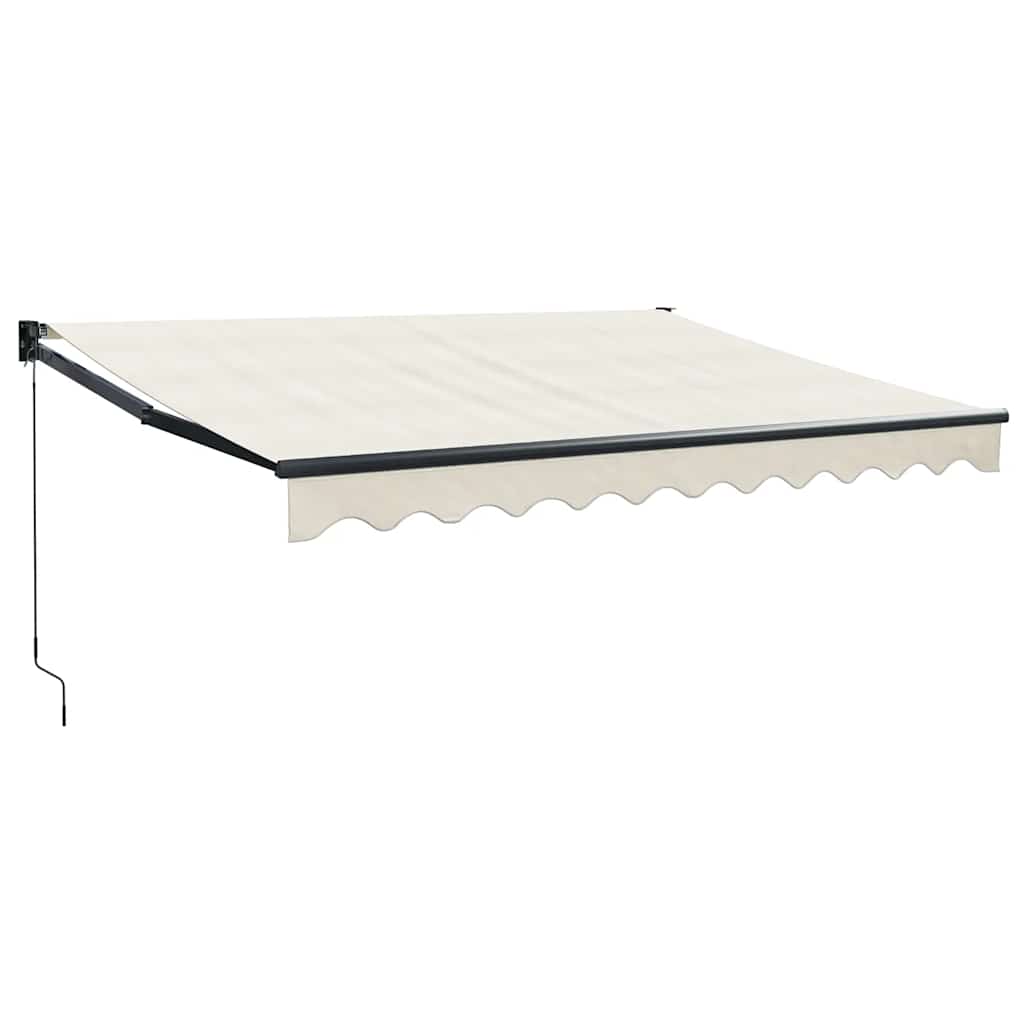 vidaXL Markise Einziehbar Creme 3x2,5 m Stoff und Aluminium