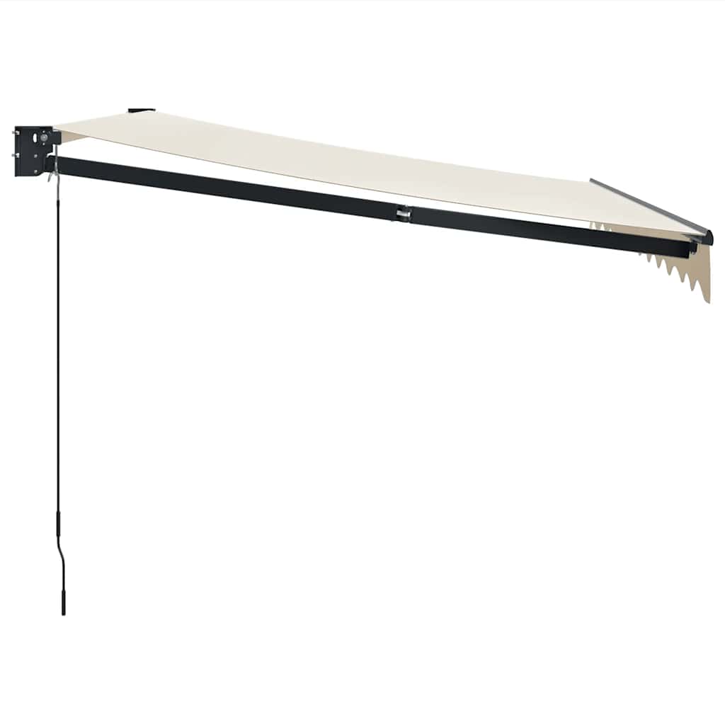 vidaXL Markise Einziehbar Creme 3x2,5 m Stoff und Aluminium