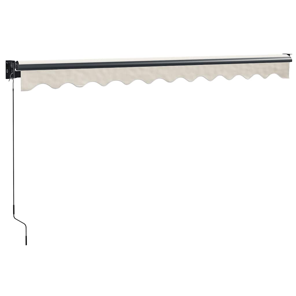 vidaXL Markise Einziehbar Creme 3x2,5 m Stoff und Aluminium