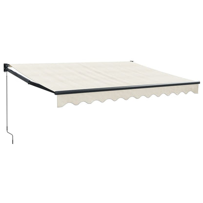 vidaXL Auvent rétractable crème 3,5x2,5 m Tissu et aluminium