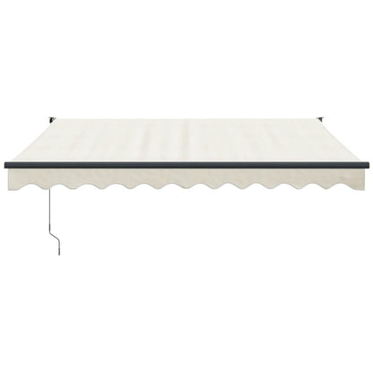 vidaXL Auvent rétractable crème 3,5x2,5 m Tissu et aluminium