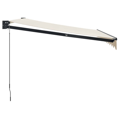 vidaXL Auvent rétractable crème 3,5x2,5 m Tissu et aluminium