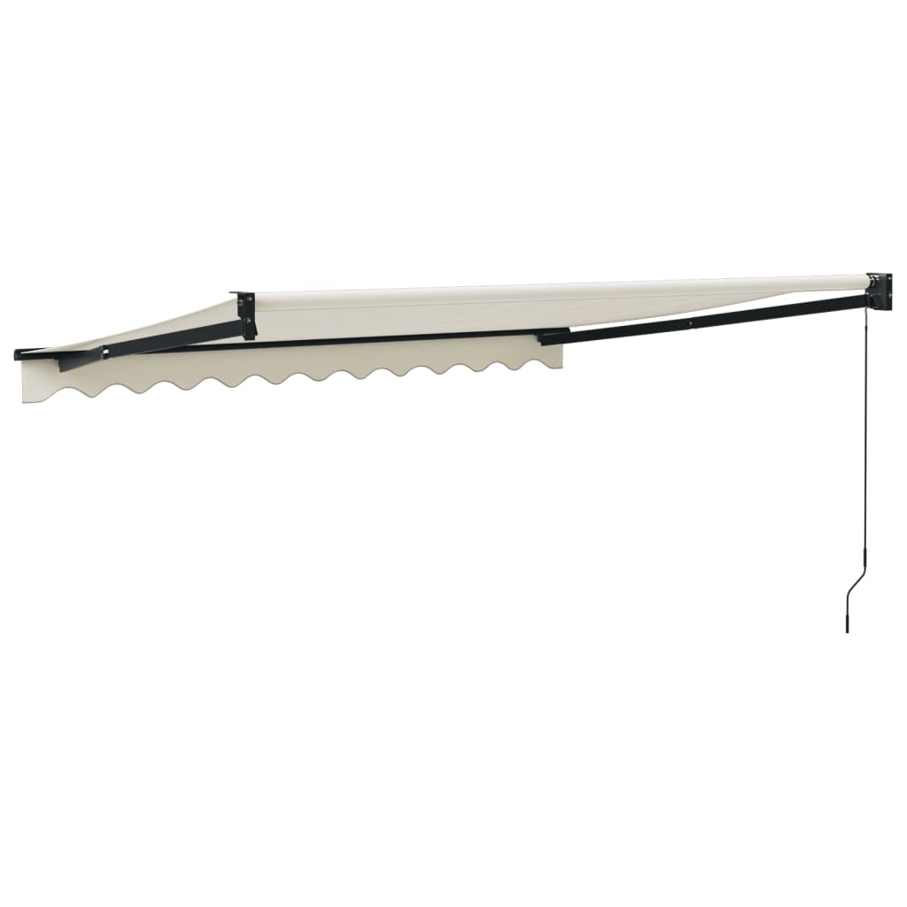 vidaXL Auvent rétractable crème 3,5x2,5 m Tissu et aluminium
