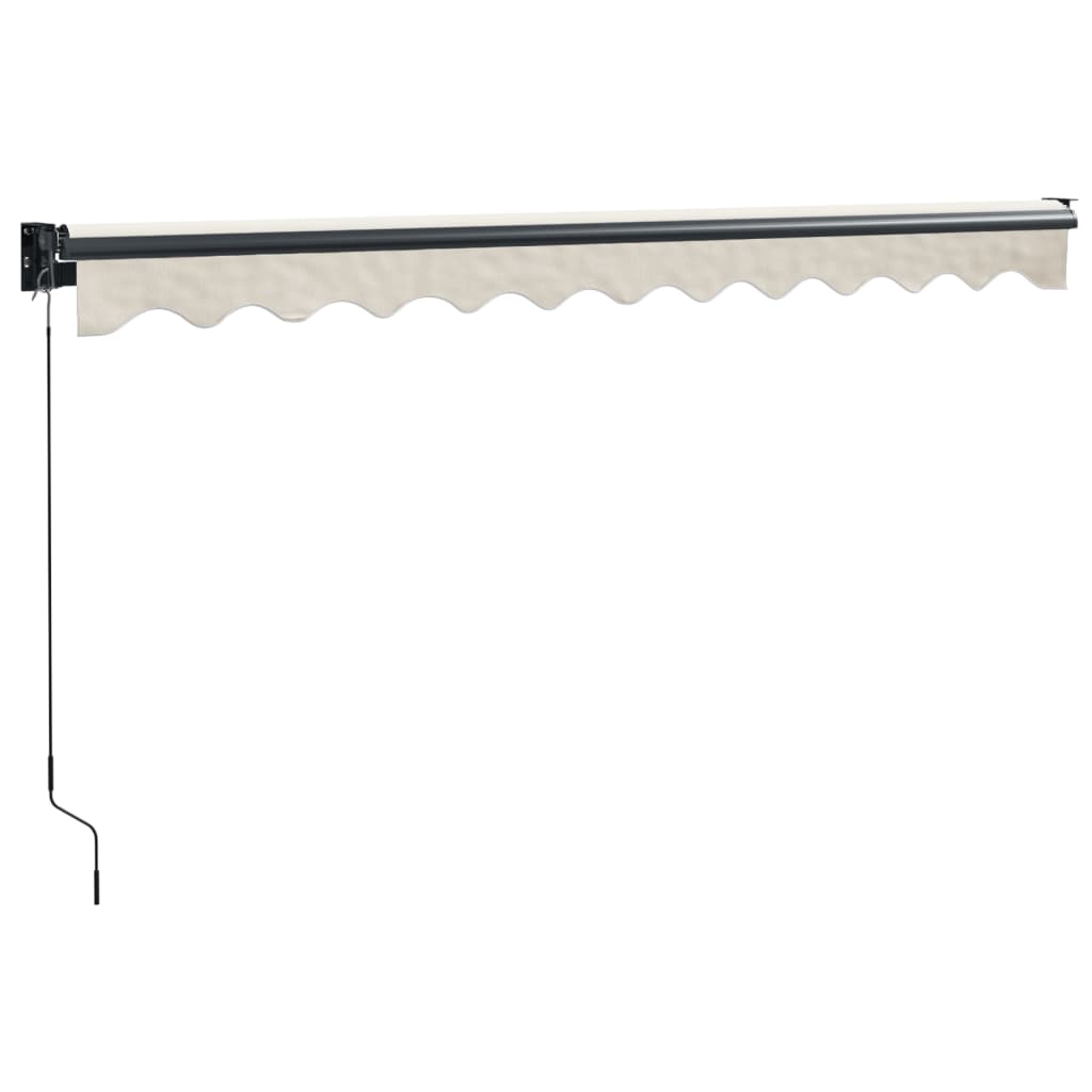 vidaXL Auvent rétractable crème 3,5x2,5 m Tissu et aluminium