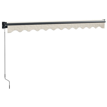 vidaXL Auvent rétractable crème 3,5x2,5 m Tissu et aluminium