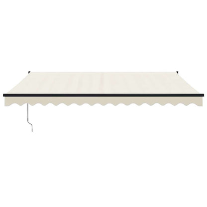 vidaXL Markise Einziehbar Creme 4x3 m Stoff und Aluminium