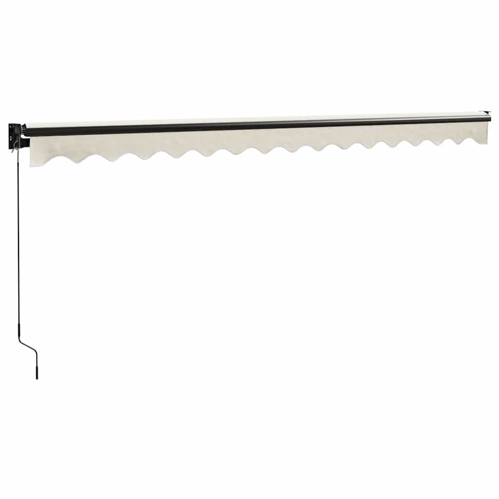 vidaXL Markise Einziehbar Creme 4x3 m Stoff und Aluminium