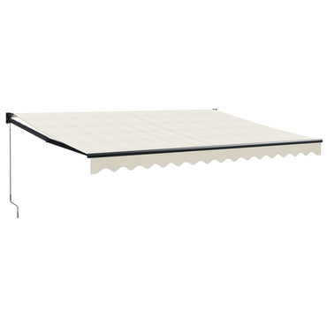 vidaXL Markise Einziehbar Creme 4,5x3 m Stoff und Aluminium