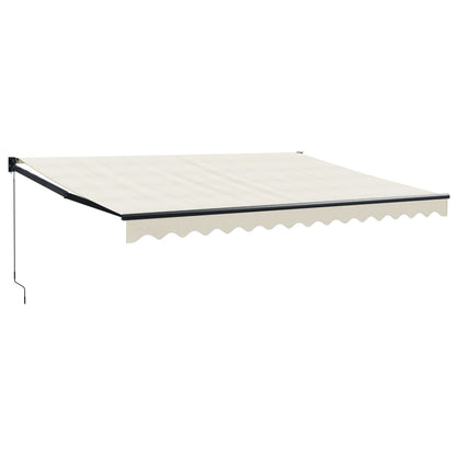 vidaXL Markise Einziehbar Creme 4,5x3 m Stoff und Aluminium