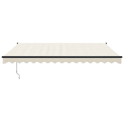 vidaXL Markise Einziehbar Creme 4,5x3 m Stoff und Aluminium