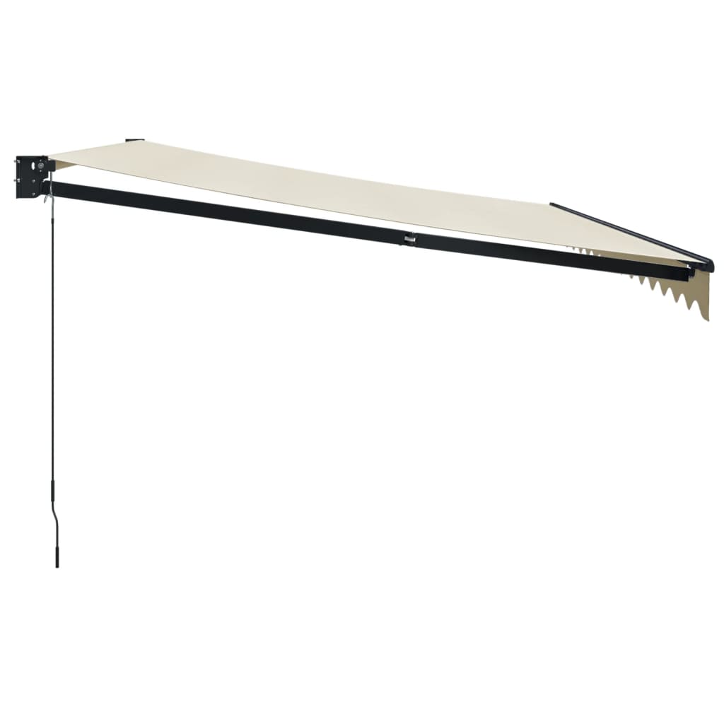 vidaXL Markise Einziehbar Creme 4,5x3 m Stoff und Aluminium