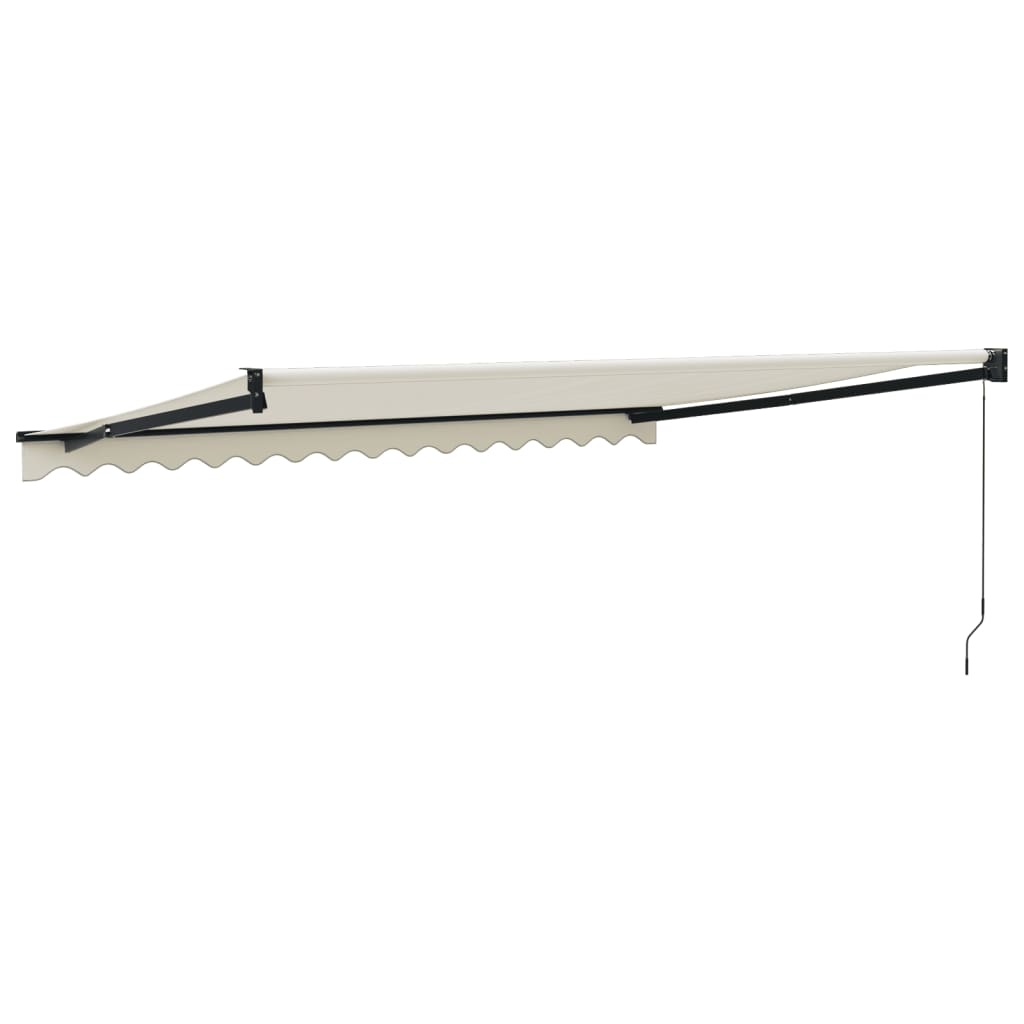 vidaXL Markise Einziehbar Creme 4,5x3 m Stoff und Aluminium