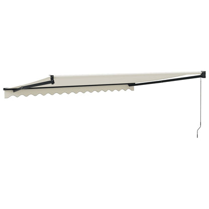 vidaXL Markise Einziehbar Creme 4,5x3 m Stoff und Aluminium