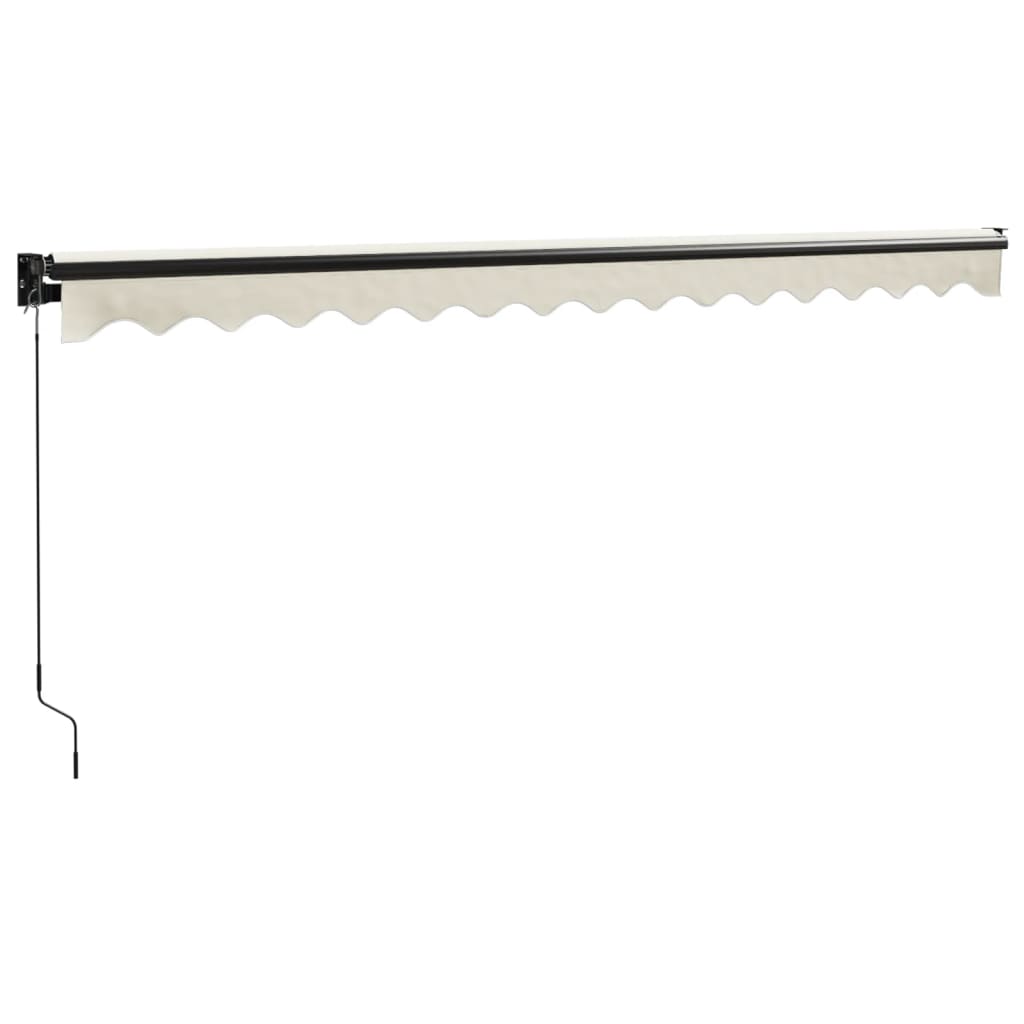 vidaXL Markise Einziehbar Creme 4,5x3 m Stoff und Aluminium