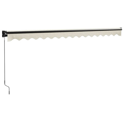 vidaXL Markise Einziehbar Creme 4,5x3 m Stoff und Aluminium