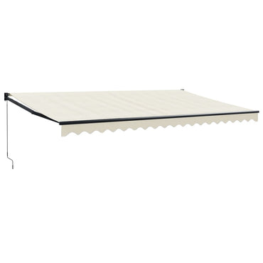 vidaXL Markise Einziehbar Creme 5x3 m Stoff und Aluminium
