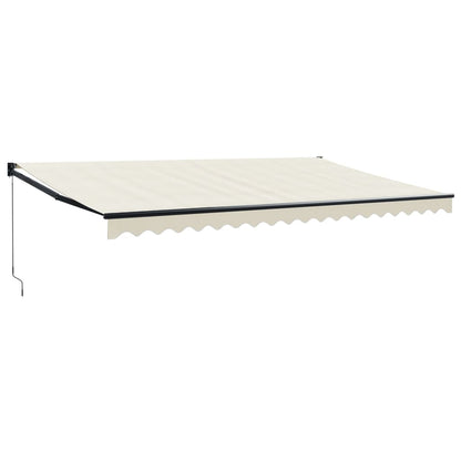 vidaXL Markise Einziehbar Creme 5x3 m Stoff und Aluminium