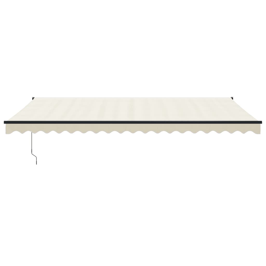 vidaXL Markise Einziehbar Creme 5x3 m Stoff und Aluminium