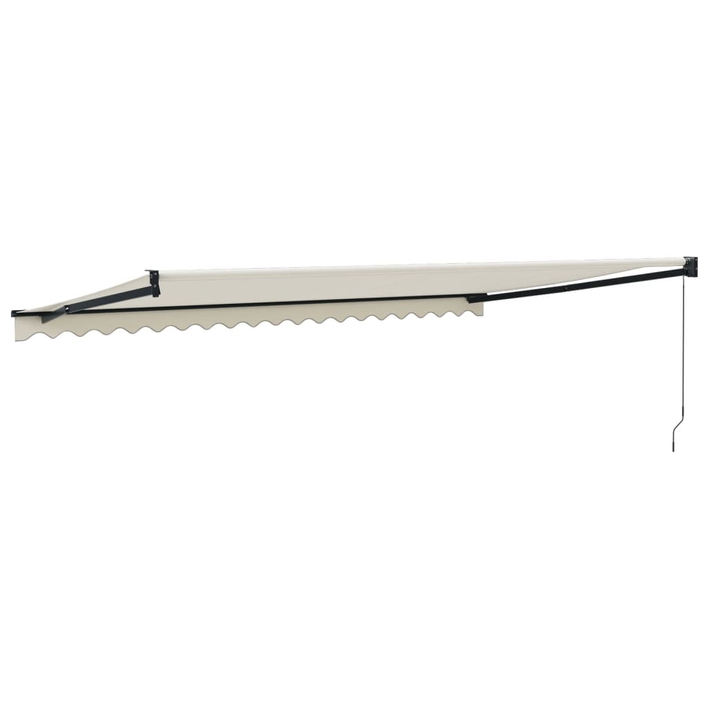 vidaXL Markise Einziehbar Creme 5x3 m Stoff und Aluminium