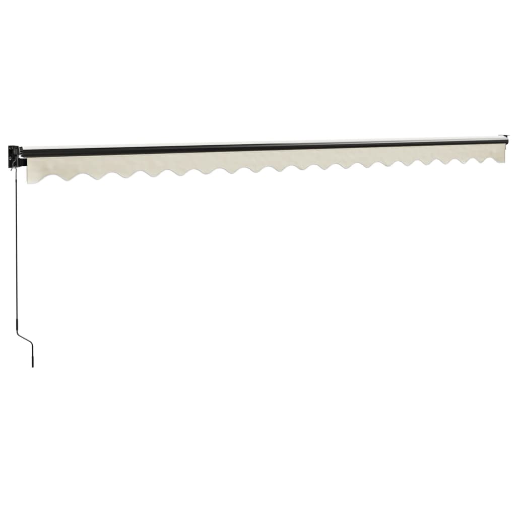 vidaXL Markise Einziehbar Creme 5x3 m Stoff und Aluminium