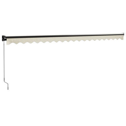 vidaXL Markise Einziehbar Creme 5x3 m Stoff und Aluminium