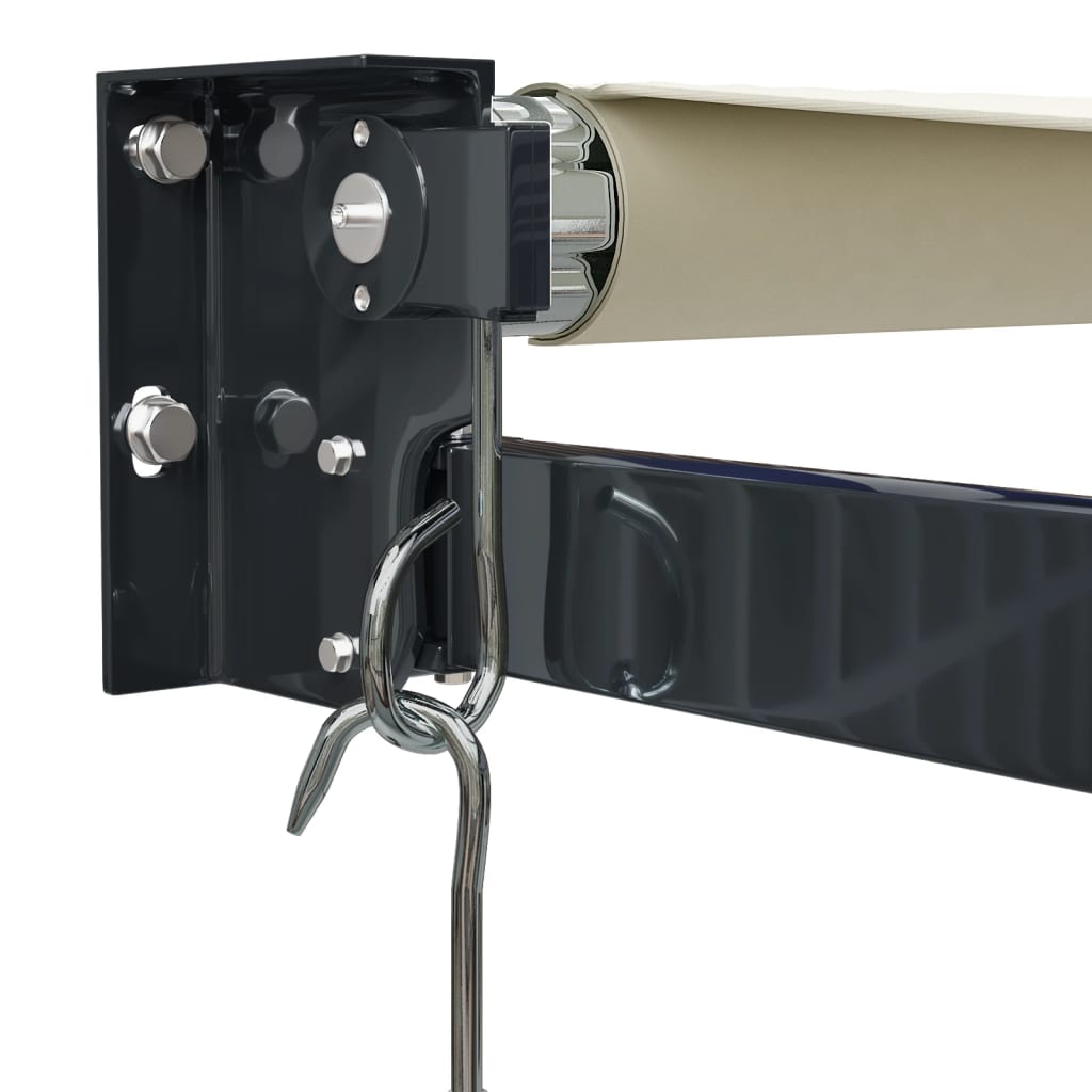 vidaXL Markise Einziehbar Creme 5x3 m Stoff und Aluminium