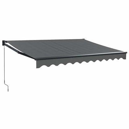 vidaXL Markise Einziehbar Anthrazit 3,5x2,5 m Stoff und Aluminium