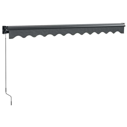 vidaXL Markise Einziehbar Anthrazit 3,5x2,5 m Stoff und Aluminium