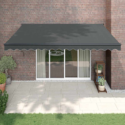 vidaXL Store banne rétractable anthracite 4x3 m Tissu et aluminium