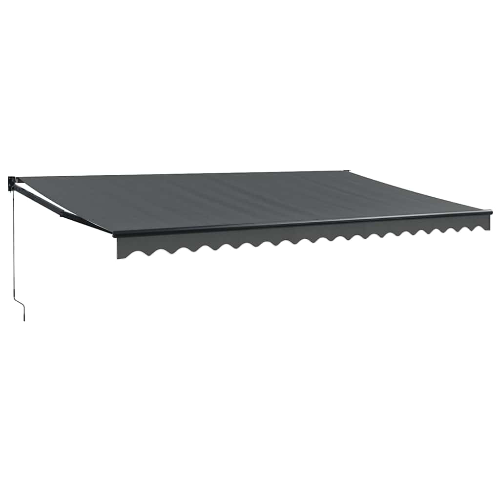 vidaXL Auvent rétractable Anthracite 5x3 m Tissu et aluminium